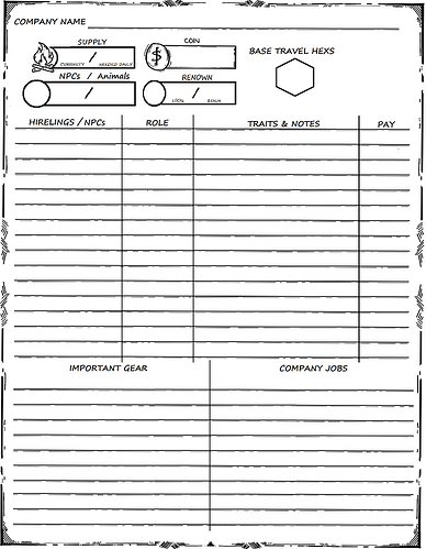 Company Sheet