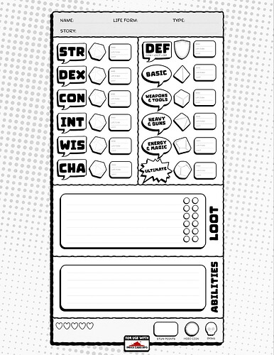 Comic Sheet black and white